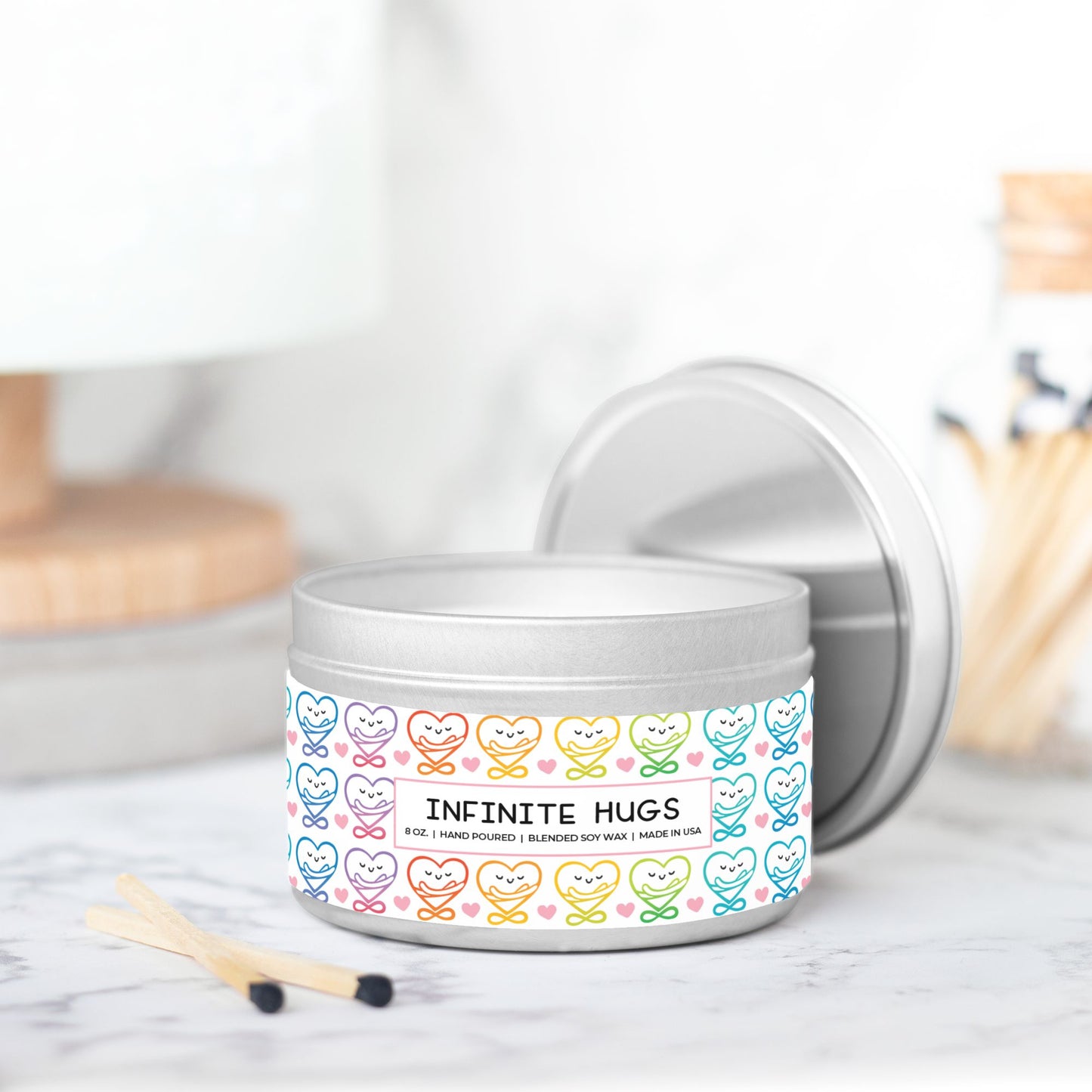 Infinite Hugs Candle Tin 8oz