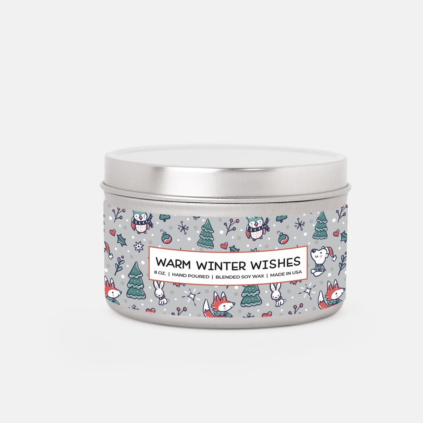 Forest Holiday Candle Tin 8oz