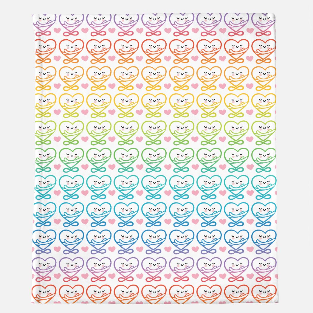 Infinite Hugs Rainbow Blanket - 50" x 60"