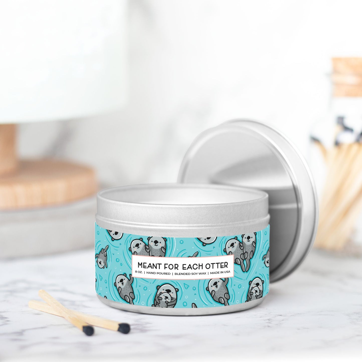 Otter Candle Tin 8oz