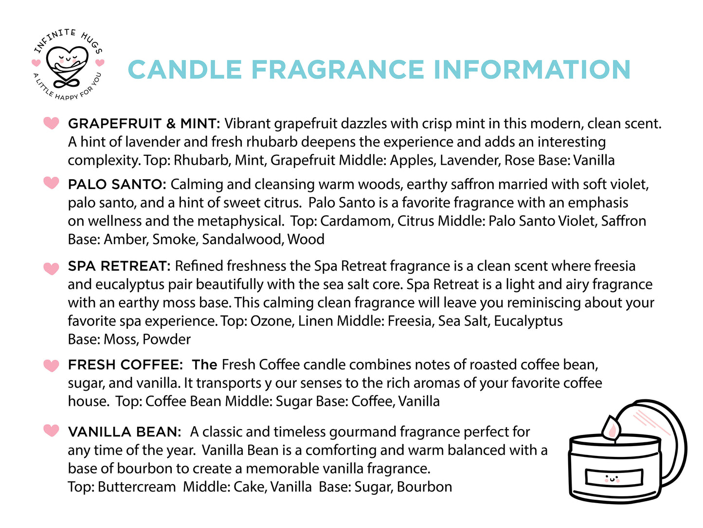 Infinite Hugs Candle Tin 8oz