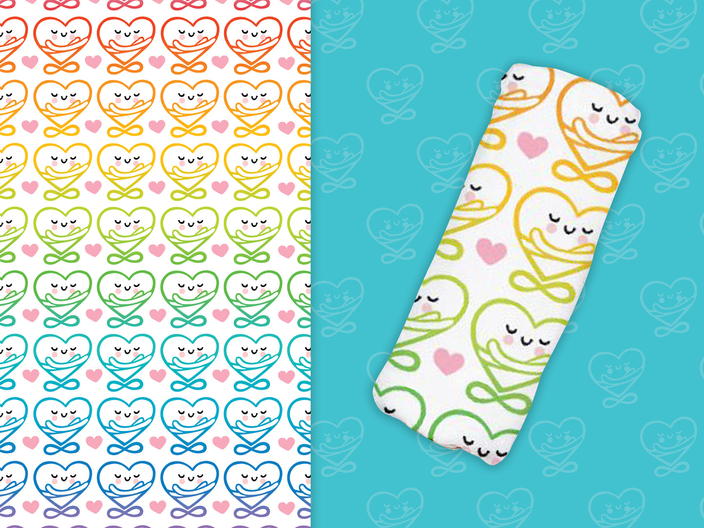 Infinite Hugs Rainbow Blanket - 50" x 60"