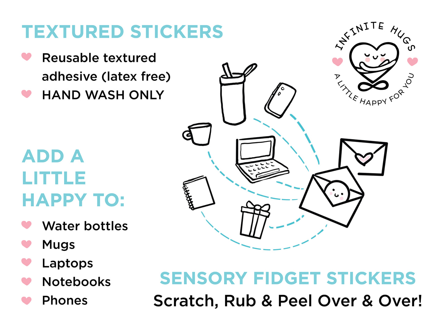 Textured Sticker: Infinite Hugs