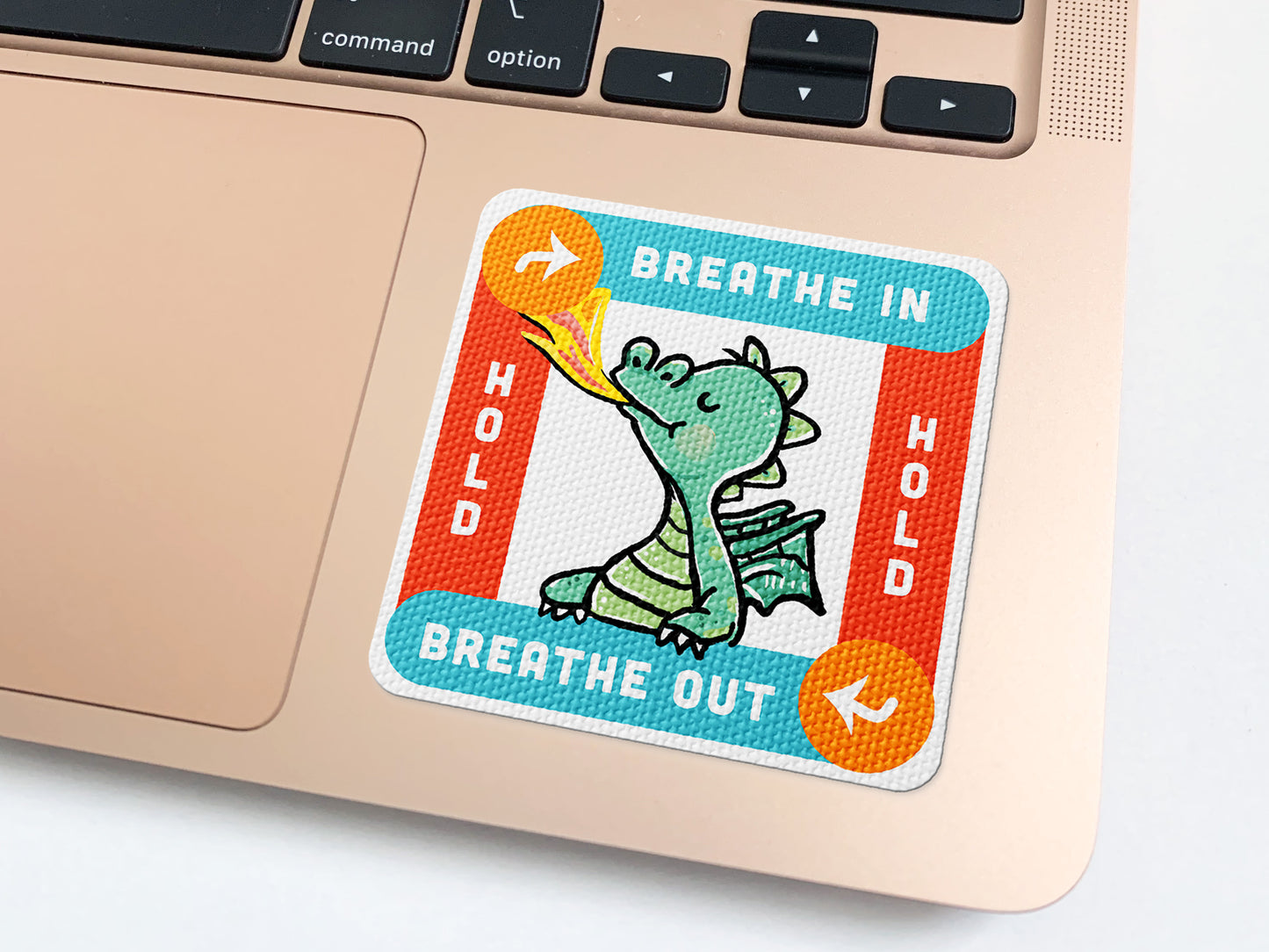 Textured Sticker: Dragon Breathing Square