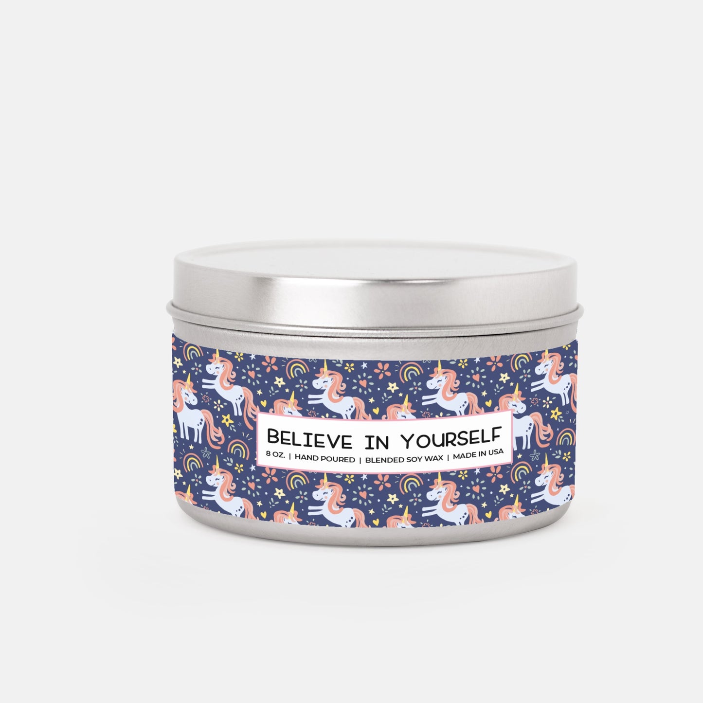 Unicorn Candle Tin 8oz