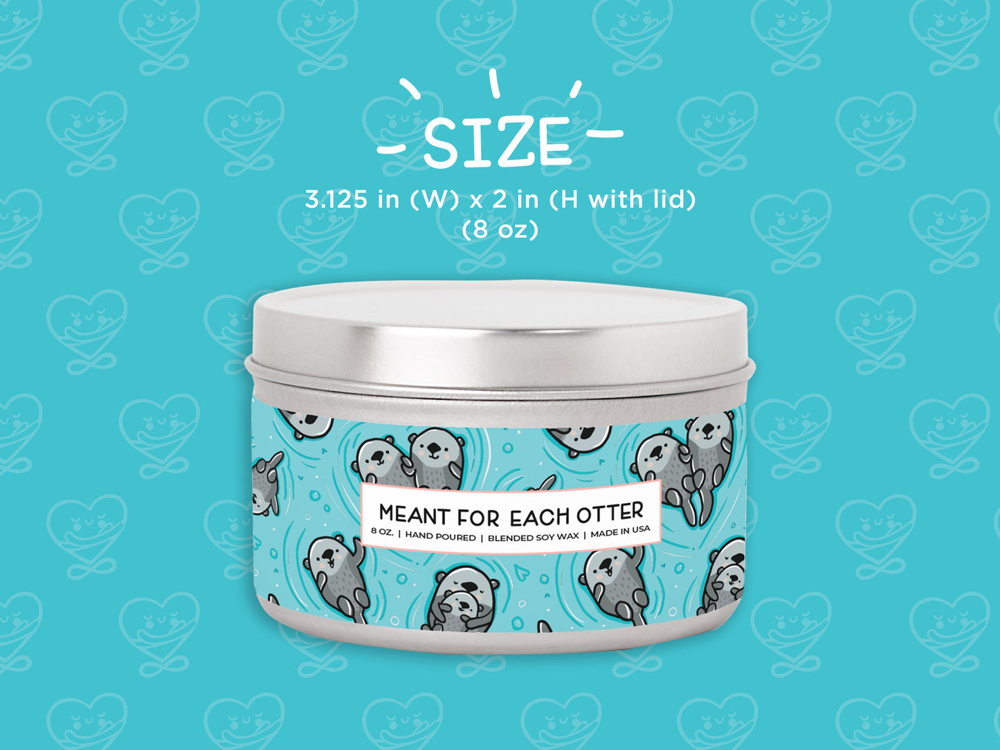 Otter Candle Tin 8oz