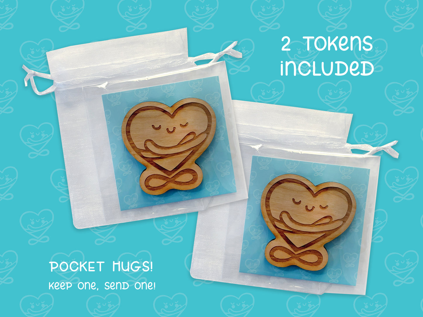 Wood Hug Tokens (2 pack)