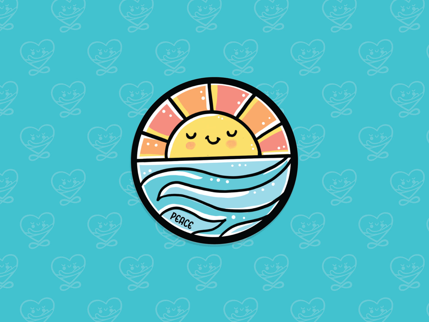Sun & Waves Peace Sticker