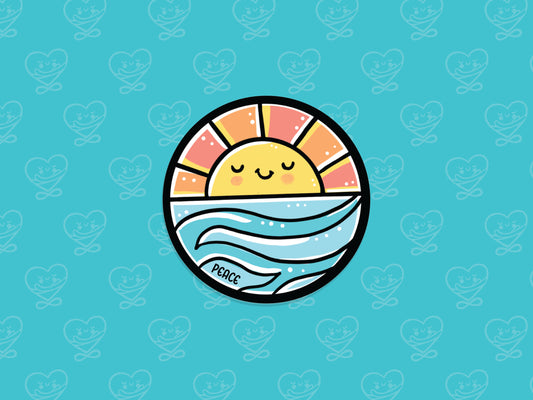 Sun & Waves Peace Sticker