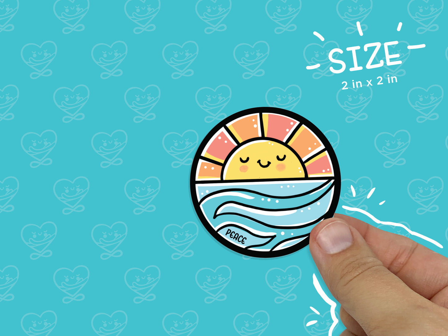 Sun & Waves Peace Sticker