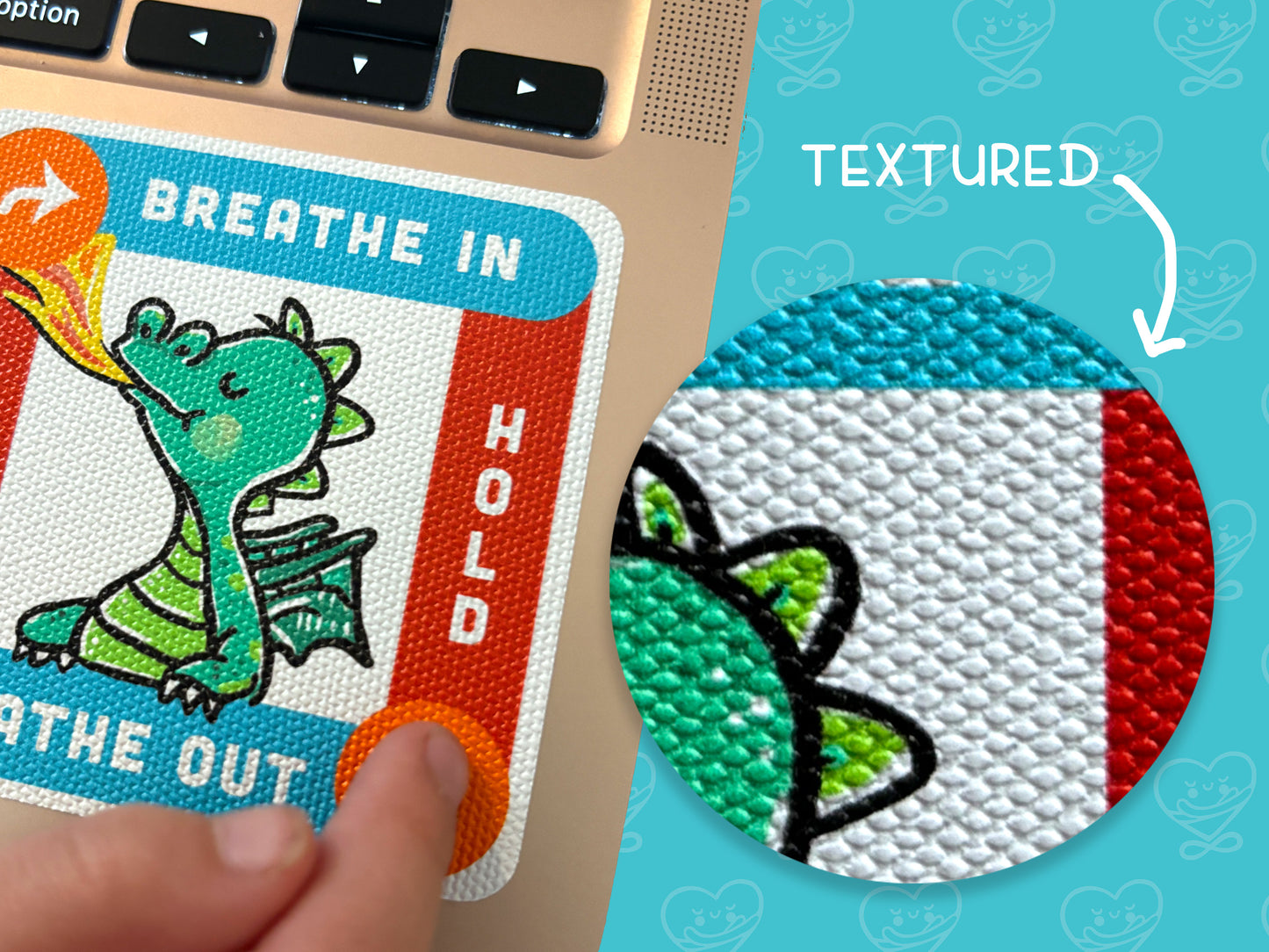 Textured Sticker: Dragon Breathing Square