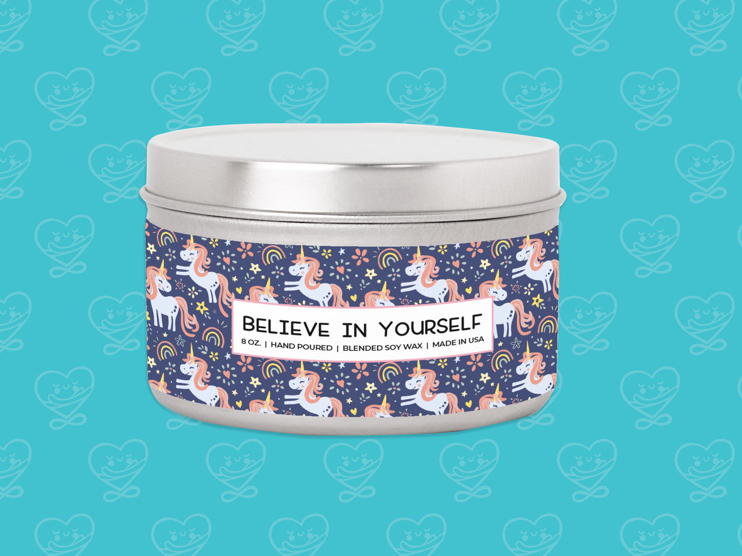 Unicorn Candle Tin 8oz