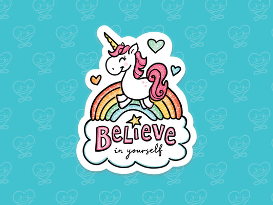 Unicorn Believe in Yourself Vinyl Sticker