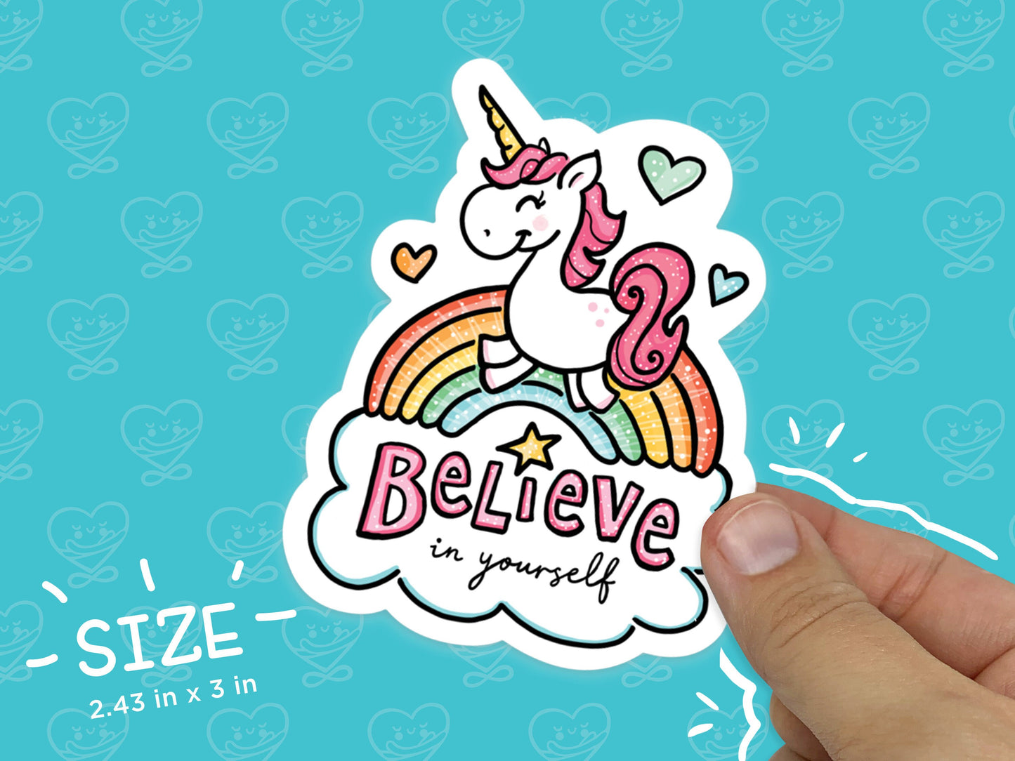 Unicorn Believe in Yourself Vinyl Sticker