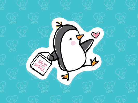 Shop Small Penguin Vinyl Sticker