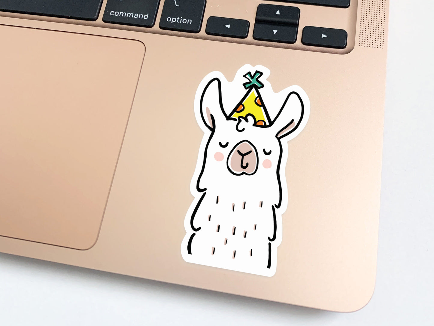 Llama with a Party Hat Vinyl Sticker