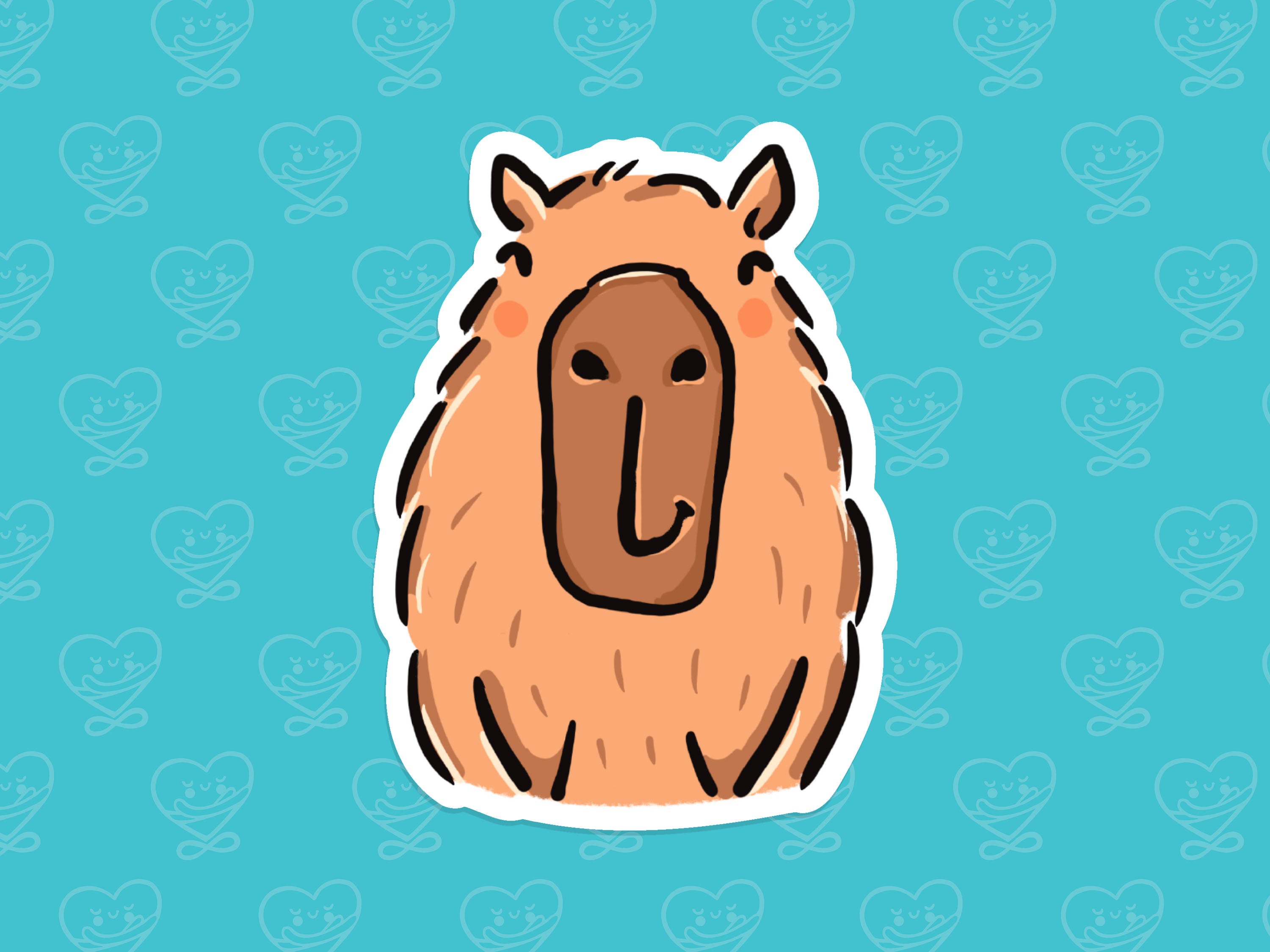Capybara Vinyl Sticker – Infinite Hugs