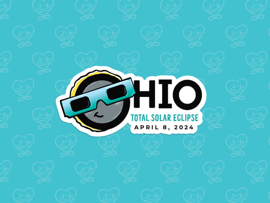 Ohio Total Solar Eclipse Vinyl Sticker