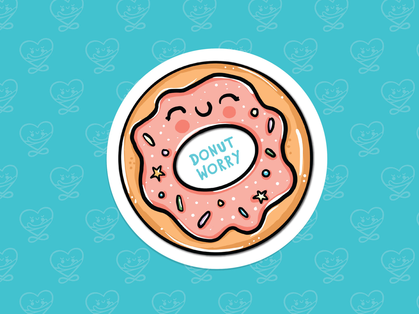 Donut Worry Vinyl Sticker